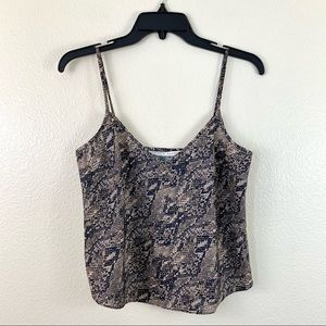 Veronica Beard Snake Pront Silk Camisole